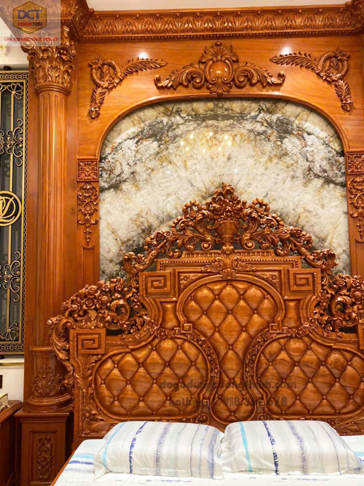 Mẫu giường cổ điển hoàng gia đẳng cấp G45 tinh tế